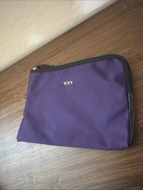 Tumi Purple Toiletry Pouch with Black Trim